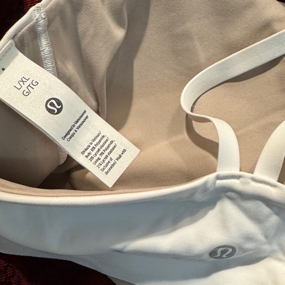 Lululemon FlexyFlex T-Back White Strappy Sports Bra - Picture 2 of 4